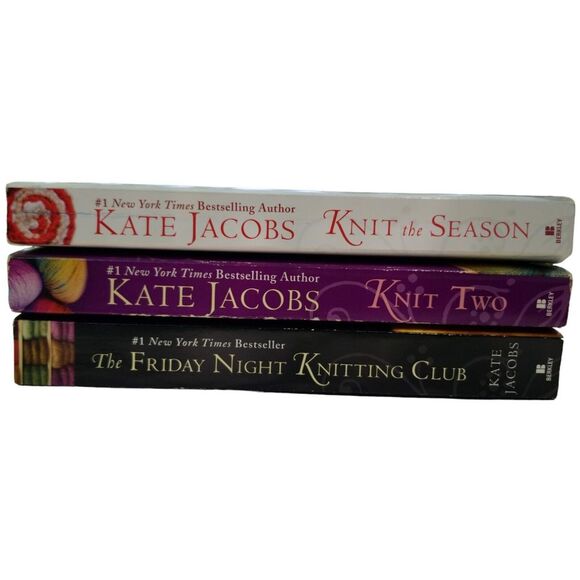 Friday Night Knitting Club 3 Book Series By Kate Jacobs Knit Two Knit The Season - Picture 3 of 9
